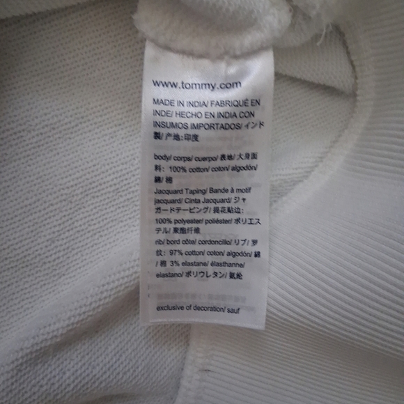 Vintage Y2K 90s Tommy Hilfiger Crewneck Sweatshirt White Retro Streetwear XXL - Picture 6 of 7